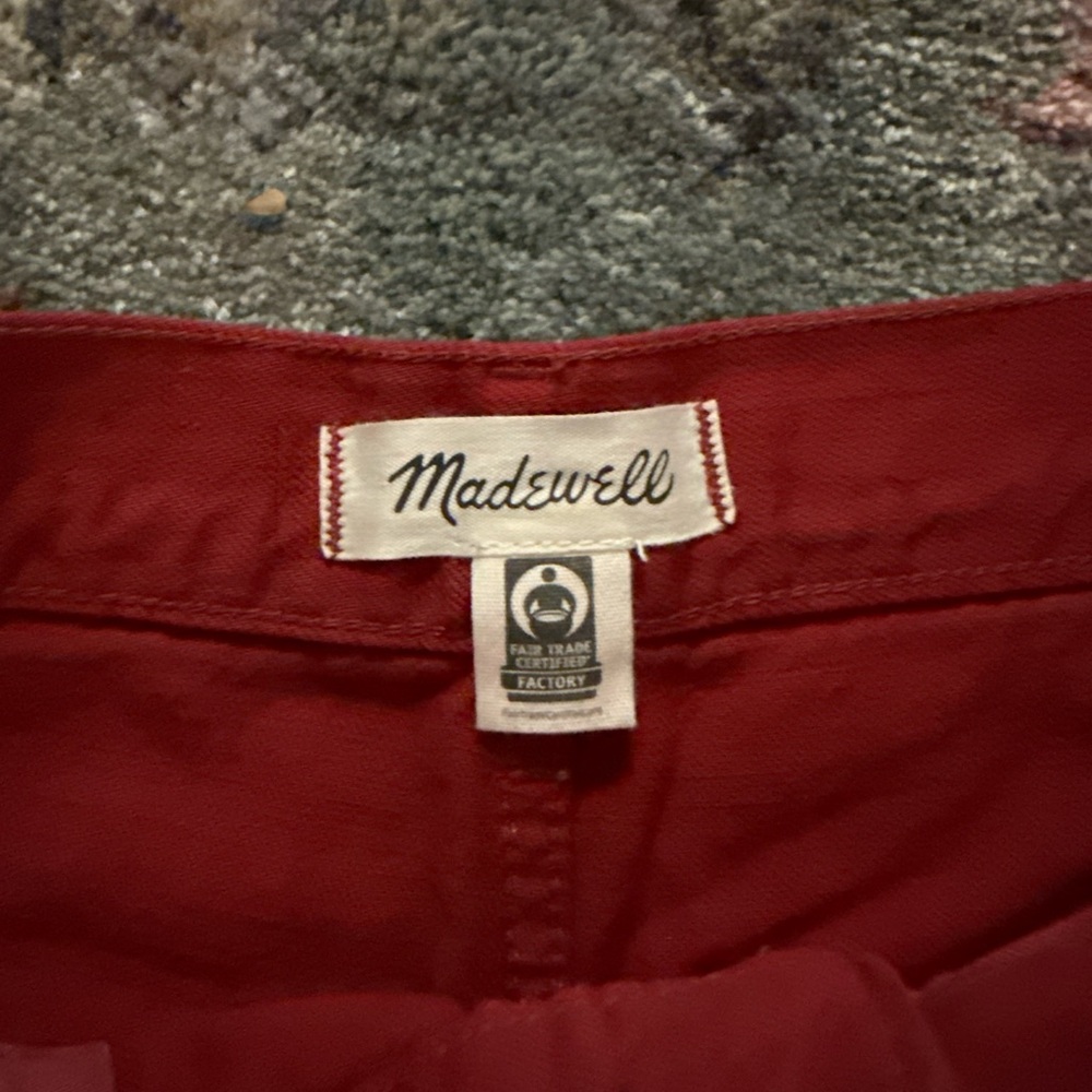 Madewell Straight-Leg Jeans in Deep Red - Picture 2 of 3